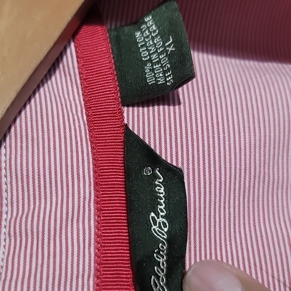 Eddie Bauer Y2K Long Sleeve Collared Pin Striped Button Down Blouse - Picture 4 of 8